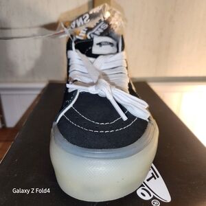 Vans Black High-Top Skate Shoe with White Laces